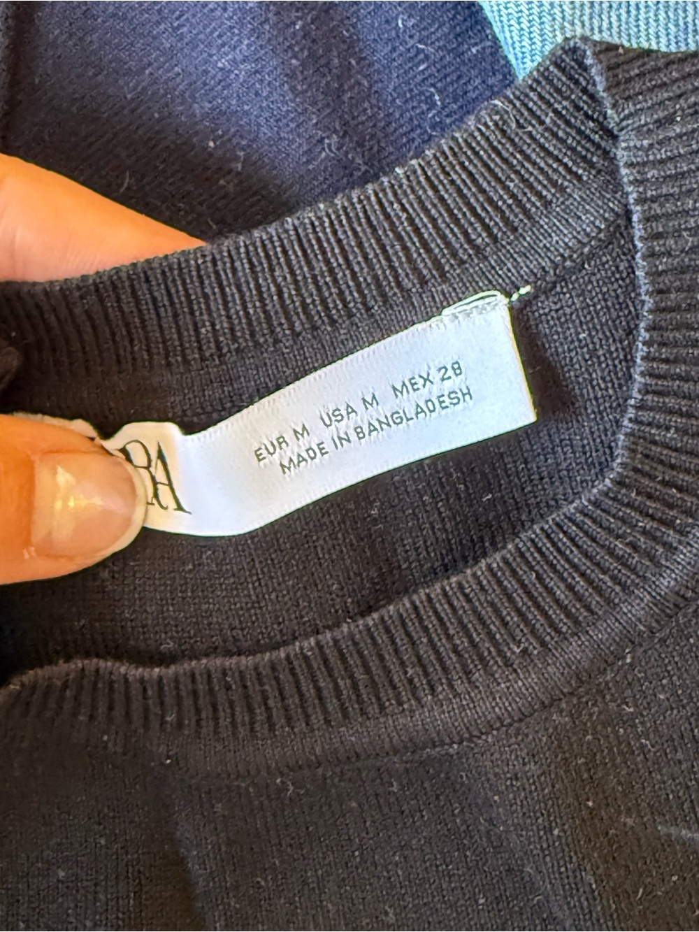 Zara Black cropped sweater top - Picture 8 of 8